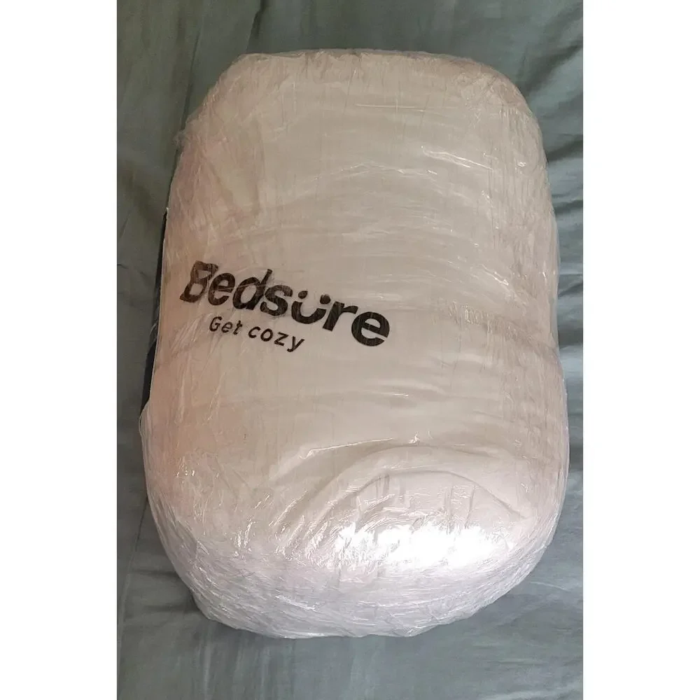BEDSURE Get Cozy Calif King Comforter Set + 2 Pillow Shams White--Sz 96